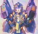  autobot blue_eyes drink lipstick mecha nautica no_humans robot scarf solo transformers 