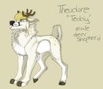  antlers canine cervine deer english_text fur hair horn hybrid male mammal simple_background solo terryburrs text 
