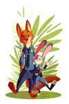  2016 anthro canine disney female fox fur judy_hopps ky-jane lagomorph male mammal nick_wilde rabbit zootopia 