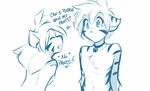  dialogue feline female flora_(twokinds) fur keidran male mammal sketch tiger tom_fischbach trace_legacy twokinds 