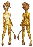  2016 anthro butt celine_louison female giraffe kittyjar mammal pussy rear_view solo 