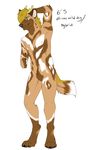  anthro antlers canine english_text fur horn hybrid male mammal nude smile solo standing terryburrs text 