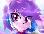  2016 anthro black_nose clothed clothing dragon female freedom_planet gloves horn kenjikanzaki05 sash_lilac smile solo video_games 