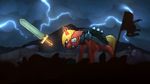  big_macintosh_(mlp) equine horse mammal marsminer melee_weapon my_little_pony pony sword weapon 