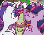  2016 anus balls blue_eyes cub digital_media_(artwork) dragon equine erection female feral friendship_is_magic fur green_eyes group hair horn horse male mammal multicolored_hair my_little_pony open_mouth penetration penis pokefound pony purple_eyes purple_fur purple_hair rarity_(mlp) scalie sex simple_background smile spike_(mlp) tongue twilight_sparkle_(mlp) unicorn young 