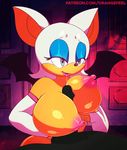  2016 animated anthro bat big_breasts breasts clothing duo edit elbow_gloves female gloves hedgehog male male/female mammal nipples notorious_fur orange-peel penis precum rouge_the_bat sex shadow_the_hedgehog sonic_(series) titfuck wings 