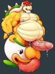 animal_genitalia anthro armpit_hair armpits balls belly biceps big_balls big_biceps big_penis bowser bracelet claws cock_ring collar cum cum_on_penis cum_on_self erection front_view hair hi_res horn huge_penis humanoid_penis jewelry koopa koopa_clown_car kosmonius licking looking_at_viewer male manly mario_bros mature_male musclegut muscular muscular_male nintendo nipples nude open_mouth partially_retracted_foreskin pecs penis precum pubes red_eyes red_hair reptile saliva scalie shell simple_background solo spiked_collar spiked_shell spikes standing teeth thick_penis tongue tongue_out turtle uncut vein veiny_penis video_games 