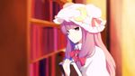  anime_coloring bad_id bad_pixiv_id blue_bow blue_ribbon blurry book bookshelf bow capelet closed_mouth commentary_request crescent depth_of_field hair_bow hair_ornament hair_ribbon hat hat_ribbon holding holding_book library long_hair looking_at_viewer mob_cap patchouli_knowledge purple_eyes purple_hair red_bow red_ribbon ribbon sidelocks solo touhou tress_ribbon upper_body you_(noanoamoemoe) 