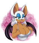  &lt;3 2016 alpha_channel anthro bat big_breasts breasts cleavage clothed clothing ear_piercing female mammal omegasunburst one_eye_closed piercing rouge_the_bat smile solo sonic_(series) wings wink 