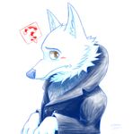  2016 anthro blush canine clothed clothing cute disney fur gary_(zootopia) looking_at_viewer male mammal raigekiexe solo white_fur wolf zootopia 