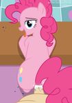  2016 blue_eyes cum cutie_mark duo earth_pony equine female feral friendship_is_magic fur hair hi_res horse inside looking_at_viewer looking_back male male/female mammal my_little_pony penetration penis pink_fur pink_hair pinkie_pie_(mlp) pony sex shutterflyeqd tongue tongue_out 