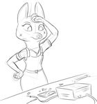  anthro canine clothing dirty disney electornics female fox mammal overalls repair skye_(zootopia) solo unknown_artist zootopia 