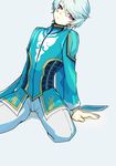  male_focus mikleo_(tales) purple_eyes r2load sitting solo tales_of_(series) tales_of_zestiria white_hair 