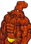  2015 abs anthro biceps big_biceps big_muscles calamari cephalopod clothed clothing colored digital_drawing_(artwork) digital_media_(artwork) fist front_view giant_squid hair huge_muscles light long_hair looking_at_viewer male manly marine muscular muscular_male navel noseless obliques pecs pinup plain_white portrait pose quads red_scales samudra_aquarium scales scalie serratus shaded shiny shiny_body simple_background speedo squid standing swimsuit tentacle_hair tentacles thick_neck three-quarter_portrait triceps white_background yellow_clothing 