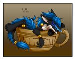  baby chibi child cup cute mane sergal silvergrin sleeping young 