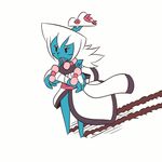  animated animated_gif blue_skin bracelet crossed_arms fang habijob jewelry monster_girl mystery_skulls necklace rolling_girl_(vocaloid) shiromori_(mystery_skulls) solo standing white_hair 
