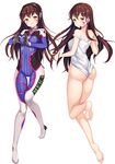  acronym animal_print ass bangs bare_shoulders barefoot blush bodysuit boots bracer breasts brown_eyes brown_hair bunny_print covered_navel covered_nipples d.va_(overwatch) facepaint facial_mark full_body gloves hands_up headphones headset heart heart_hands leg_up lips long_hair long_sleeves looking_at_viewer medium_breasts multiple_views o-yatsu off_shoulder overwatch pauldrons pilot_suit pink_lips ribbed_bodysuit shirt shoulder_pads simple_background skin_tight sleeveless sleeveless_shirt smile soles teeth thigh_boots thigh_gap thigh_strap thighhighs toes turtleneck whisker_markings white_background white_footwear white_gloves white_legwear 