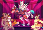  anal anal_penetration animal_genitalia animal_penis antlers arms_tied ball_gag bdsm blush bondage bound brown_fur canine canine_penis cervine clothing cum cum_drip cum_leaking cum_on_ground cum_on_hand cum_on_penis cum_while_penetrated deer digimon dildo_in_ass dragon dripping eyes_closed forced_orgasm fox from_behind_position fur gag gagged group group_sex hands-free hands_behind_back higsby horn knot legwear looking_pleasured lube male male/male mammal masturbation moan muffled muzzle_(object) muzzled noryu orange_fur orange_scales orgasm orgy penetration penis public rat renamon rodent scales sex white_fur 