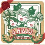  alternate_costume anchovy carpaccio chaki_(teasets) chibi closed_eyes cover drill_hair girls_und_panzer hair_lift halftone italian multiple_girls open_mouth pepperoni_(girls_und_panzer) pizza_box smile twin_drills twintails wax_seal 