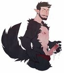  2016 abs animal_humanoid beard black_fur canine clothing cum cum_on_hand facial_hair fur humanoid licking licking_lips male mammal muscular muscular_male nipples orange_eyes penis simple_background solo the-narutoshi tongue tongue_out underwear were werewolf white_background wolf wolf_humanoid 