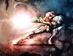  arm_cannon armor fighting_stance gavade gun helmet light metroid power_armor samus_aran shadow sketch solo squatting varia_suit weapon 