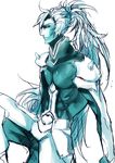  armor blazblue hakumen jin_kisaragi long_hair male_focus manly muscle ponytail solo white_hair 