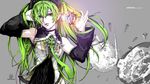  album_cover artist_name cover detached_sleeves green_eyes green_hair hatsune_miku headphones highres long_hair nagimiso necktie smile solo twintails upper_body vocaloid wallpaper 