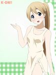  alternate_hairstyle apron blonde_hair blue_eyes dress face ikari_manatsu k-on! kotobuki_tsumugi long_hair md5_mismatch naked_apron ponytail solo 