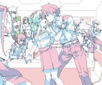  6+boys ailac_coega antispiral chair computer couple cuffs desk everyone gloves handcuffs heart hetero imminent_kiss kamina kidd_coega kittan matsukaze_yukiji multiple_boys multiple_girls nia_teppelin office police police_uniform rossiu simon tengen_toppa_gurren_lagann uniform viral yoko_littner zoushi_kanai 