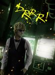  bad_id bad_pixiv_id blonde_hair bow bowtie buttons cosplay dark durarara!! hands heiwajima_shizuo lungman male_focus photo solo sunglasses tuxedo vending_machine vest 