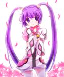  bad_id bad_pixiv_id dress efu flower long_hair purple_eyes purple_hair shorts solo sophie_(tales) tales_of_(series) tales_of_graces twintails white_background white_shorts 