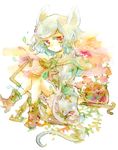  flower highres legomaru nazrin solo touhou traditional_media watercolor_(medium) 