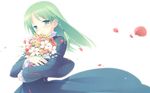  flower garden_(game) gayarou green_eyes green_hair highres petals solo wallpaper 