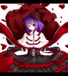  absurdres bad_id bad_pixiv_id flower hat highres nagae_iku petals purple_hair red_hair smile solo touhou xulhey 
