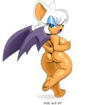  2016 anthro bat big_breasts breasts butt female mammal nude rouge_the_bat solo sonic_(series) wings xylas 