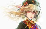  blonde_hair hat junko_(touhou) long_hair naozi portrait red_hair solo touhou 