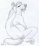  2016 animal_genitalia animal_pussy canine canine_pussy clitoris dog female feral mammal paper-wings pussy pussy_juice raised_leg sketch solo spread_legs spreading 