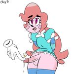  balls blush cally_(artist) clothed clothing crossdressing cum erection girly humanoid male mrs.mayhem not_furry penis vimhomeless 