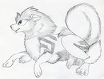  2016 animal_genitalia animal_penis arcanine balls canine_penis feral knot lying male nintendo on_side paper-wings penis pok&eacute;mon sketch solo tongue tongue_out video_games 