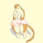  chest_tuft clothing cute feazelbal female mammal pangolin scales solo tagme tongue tuft underwear 