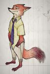  canine clothed clothing disney fox hands_in_pockets male mammal monoflax nick_wilde solo zootopia 