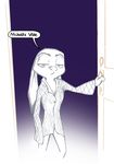  clothed clothing dialogue disney female half-closed_eyes judy_hopps lagomorph looking_at_viewer mammal pajamas rabbit text thewyvernsweaver zootopia 