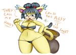  anthro breasts cactuscacti camel_toe cat clothing english_text feline female honey honey_the_cat mammal simple_background solo sonic_(series) string_bikini text thick_thighs tight_clothing white_background wide_hips 