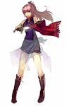  brown_eyes fire_emblem fire_emblem:_seima_no_kouseki holding holding_sword holding_weapon long_hair looking_at_viewer machi_wt marica_(fire_emblem) pink_hair see-through simple_background solo sword weapon white_background 