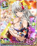  1girl bra breasts cleavage grayfia_lucifuge grey_eyes grey_hair high_school_dxd large_breasts long_hair milf official_art solo 