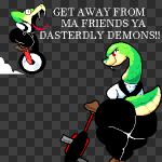  2019 big_butt butt digital_media_(artwork) lucy_swallows pixel_(artwork) reptile s scalie snake superiorfoxdafox text unicycle 