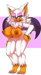  2016 absurd_res anthro areola armpits bar big_breasts blue_eyes breasts erect_nipples female hair hi_res huge_breasts looking_at_viewer michiyoshi muscular muscular_female nipples nude pussy rouge_the_bat side_boob smile solo sonic_(series) under_boob werebat white_hair 