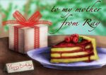  blurry box cake depth_of_field english food fruit gift gift_box happy_birthday no_humans original plate raspberry ray-k table 