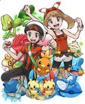  haruka_(pokemon) minun mudkip plusle pokemoa pokemon pokemon_(game) torchic treecko yuuki_(pokemon) 