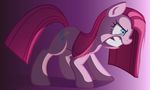  2013 angry blue_eyes cutie_mark earth_pony equine female feral friendship_is_magic fur gradient_background hair horse mammal my_little_pony pink_fur pink_hair pinkamena_(mlp) pinkie_pie_(mlp) pony simple_background solo thediscorded 